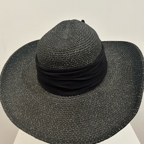 Black Western Straw Hat Jeweled Stag head Cowboy Party Texas Nashville Glamour - Picture 5 of 12